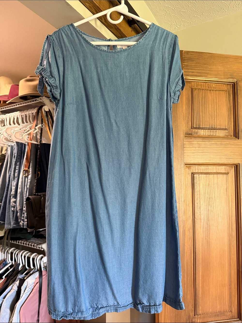 Lauren Conrad Light Denim Blue Short Sleeve T-Shirt Dress